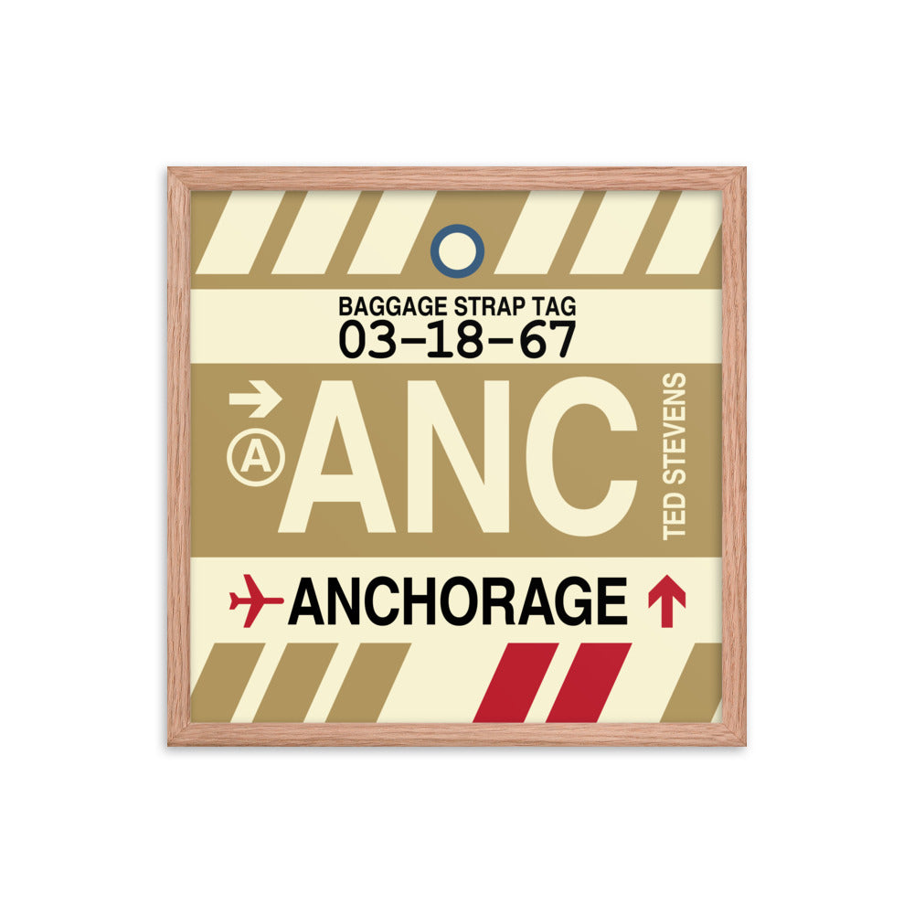 Travel-Themed Framed Print • ANC Anchorage Souvenir • YHM Designs - Image 10