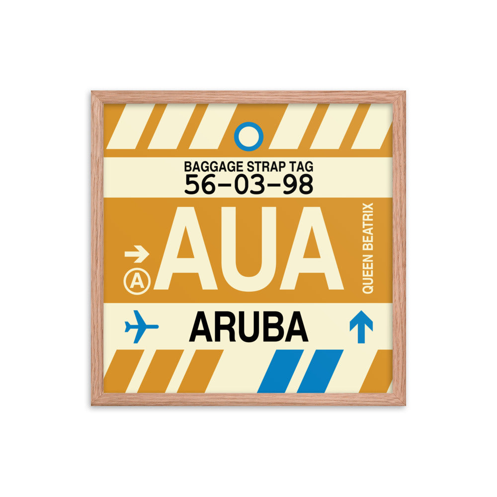 Travel-Themed Framed Print • AUA Aruba Souvenir • YHM Designs - Image 10