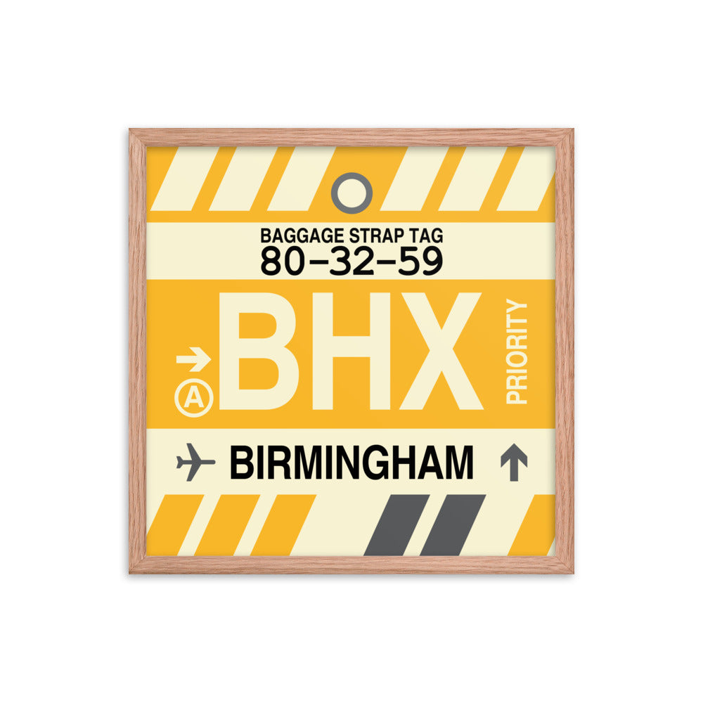 Travel-Themed Framed Print • BHX Birmingham Souvenir • YHM Designs - Image 10