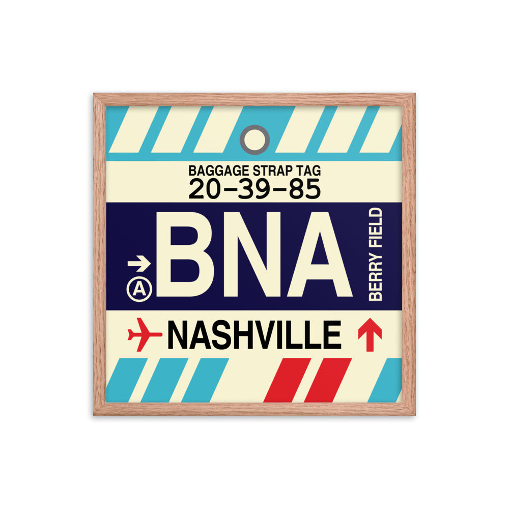 Travel-Themed Framed Print • BNA Nashville Souvenir • YHM Designs - Image 10