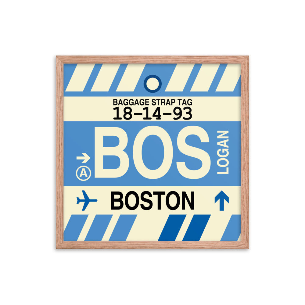 Travel-Themed Framed Print • BOS Boston Souvenir • YHM Designs - Image 10