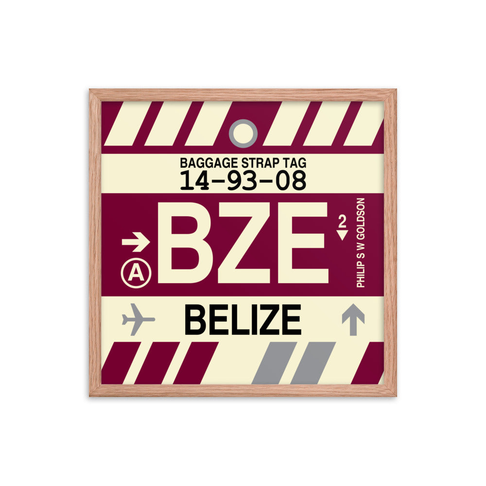 Travel-Themed Framed Print • BZE Belize City • YHM Designs - Image 10