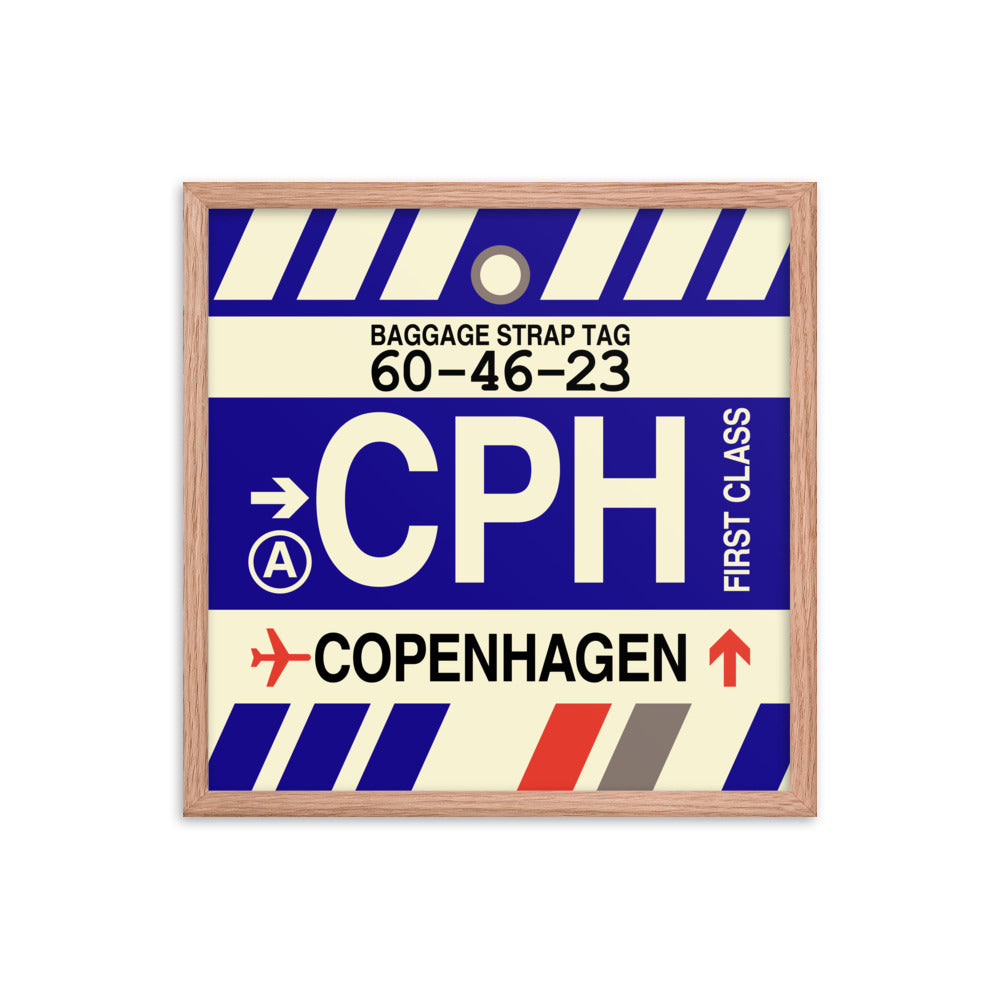 Travel-Themed Framed Print • CPH Copenhagen Souvenir • YHM Designs - Image 10