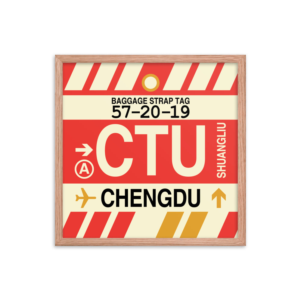 Travel-Themed Framed Print • CTU Chengdu Souvenir • YHM Designs - Image 10