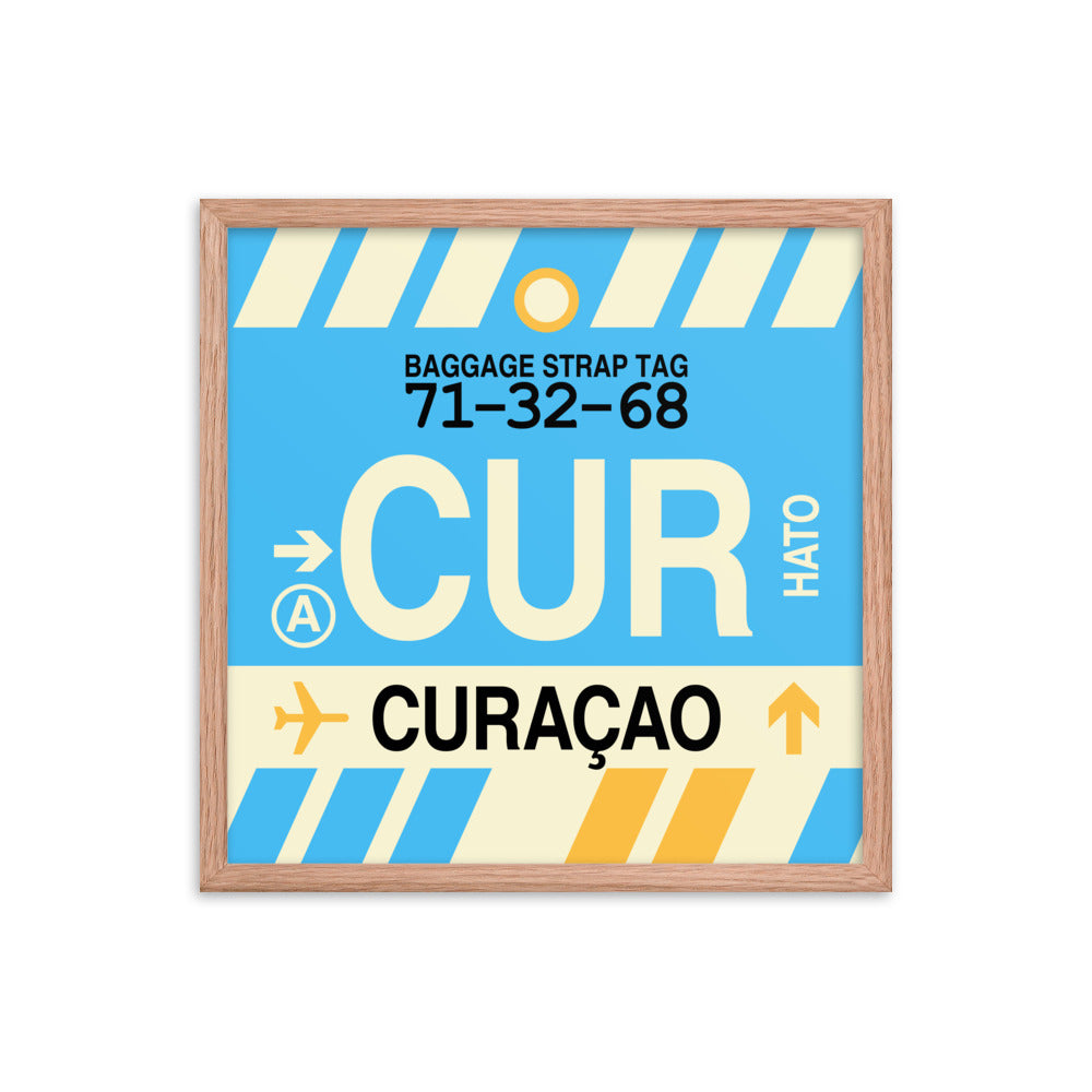 Travel-Themed Framed Print • CUR Curaçao Souvenir • YHM Designs - Image 10