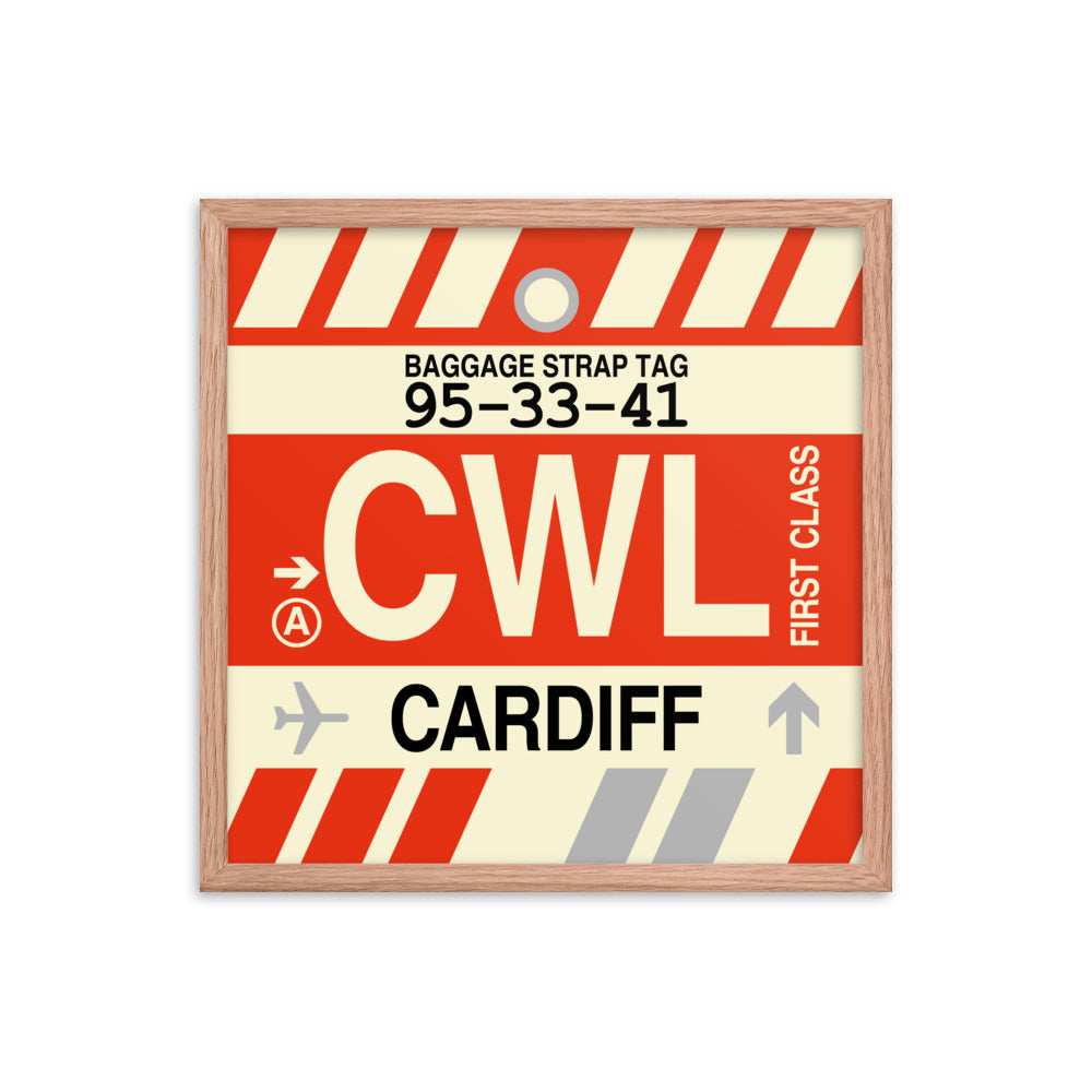 Travel-Themed Framed Print • CWL Cardiff Souvenir • YHM Designs - Image 10