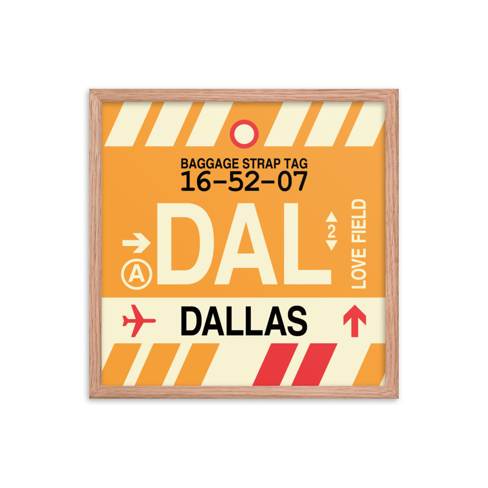 Travel-Themed Framed Print • DAL Dallas • YHM Designs - Image 10
