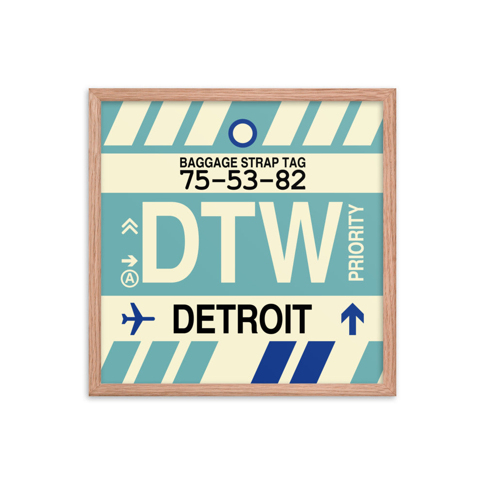 Travel-Themed Framed Print • DTW Detroit Souvenir • YHM Designs - Image 10