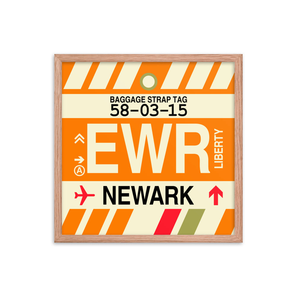 Travel-Themed Framed Print • EWR Newark • YHM Designs - Image 10