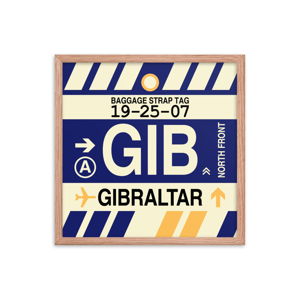Travel-Themed Framed Print • GIB Gibraltar Souvenir • YHM Designs - Image 10