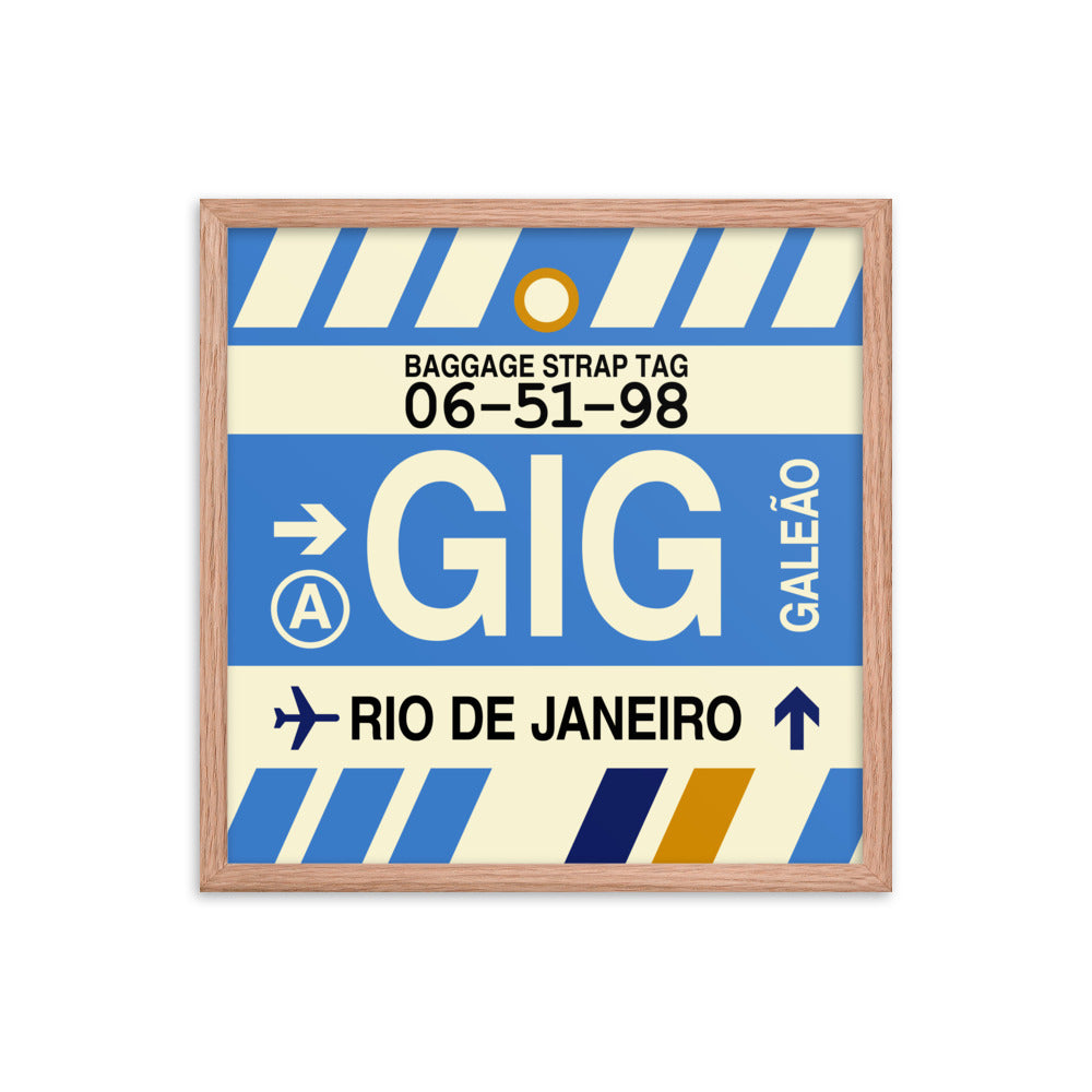 Travel-Themed Framed Print • GIG Rio de Janeiro Souvenir • YHM Designs - Image 10