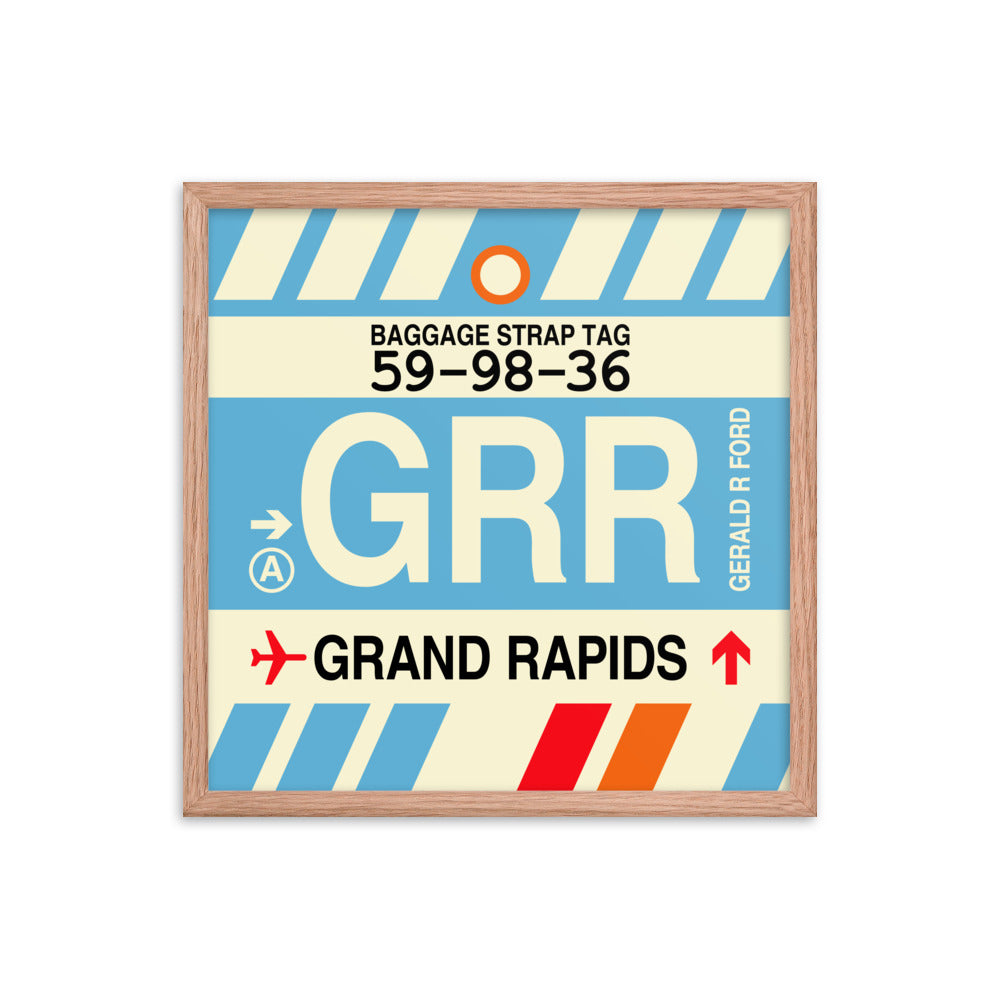 Travel-Themed Framed Print • GRR Grand Rapids Souvenir • YHM Designs - Image 10