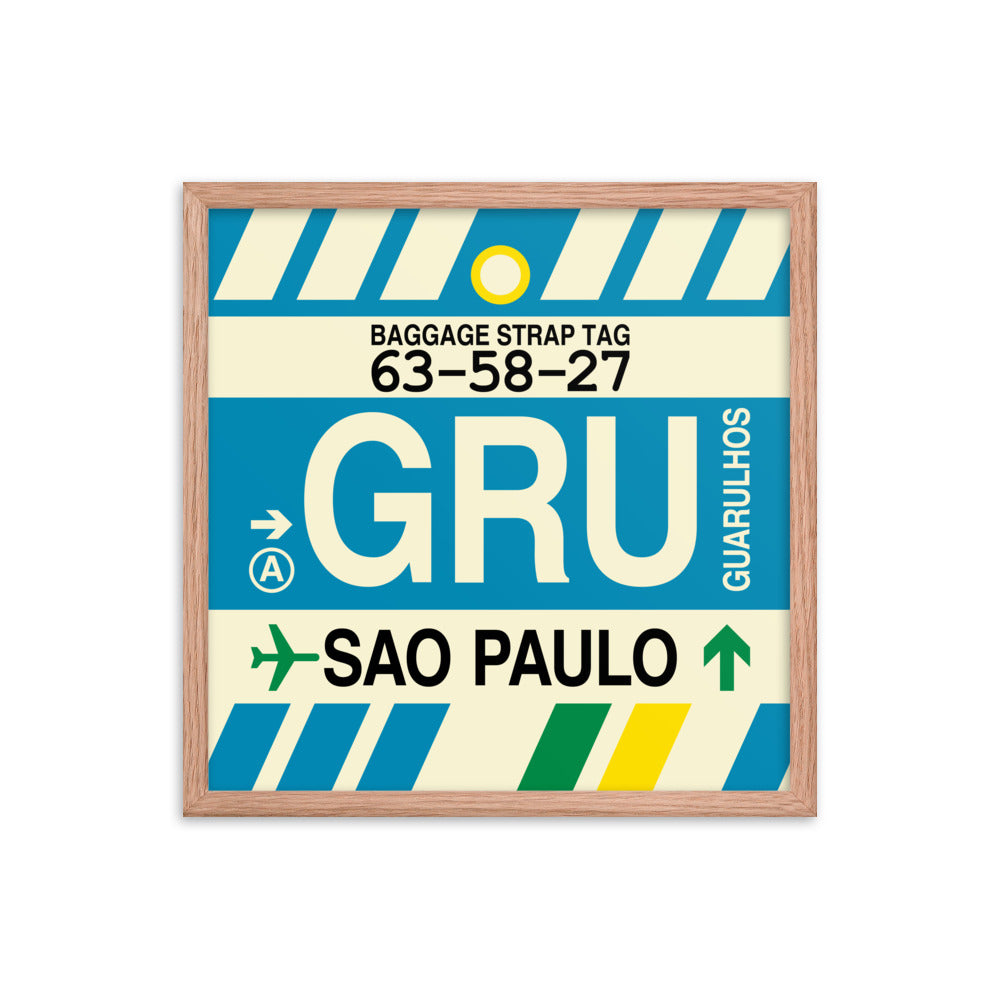 Travel-Themed Framed Print • GRU Sao Paulo Souvenir • YHM Designs - Image 10