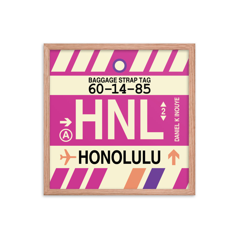 Travel-Themed Framed Print • HNL Honolulu Souvenir • YHM Designs - Image 10