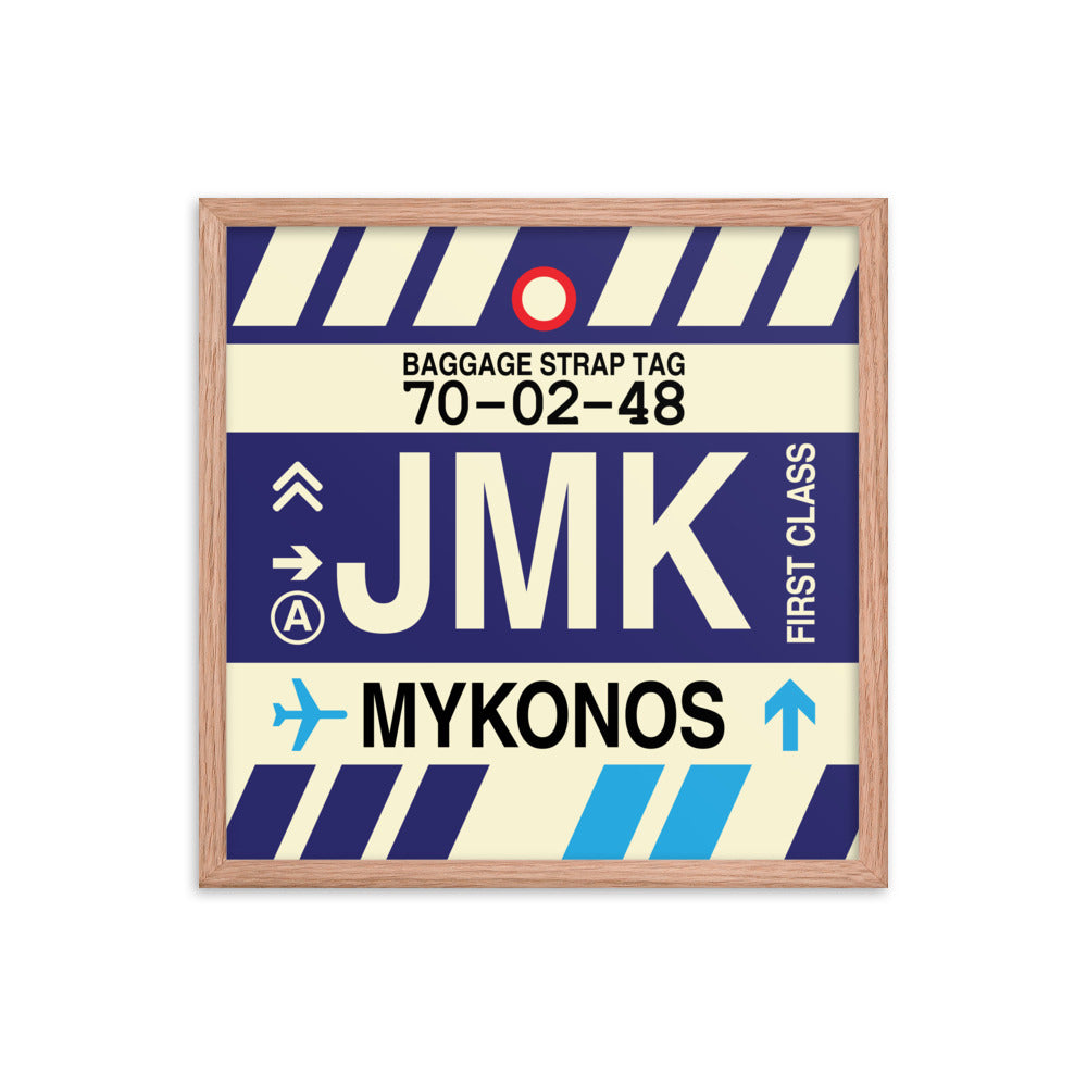 Travel-Themed Framed Print • JMK Mykonos Souvenir • YHM Designs - Image 10