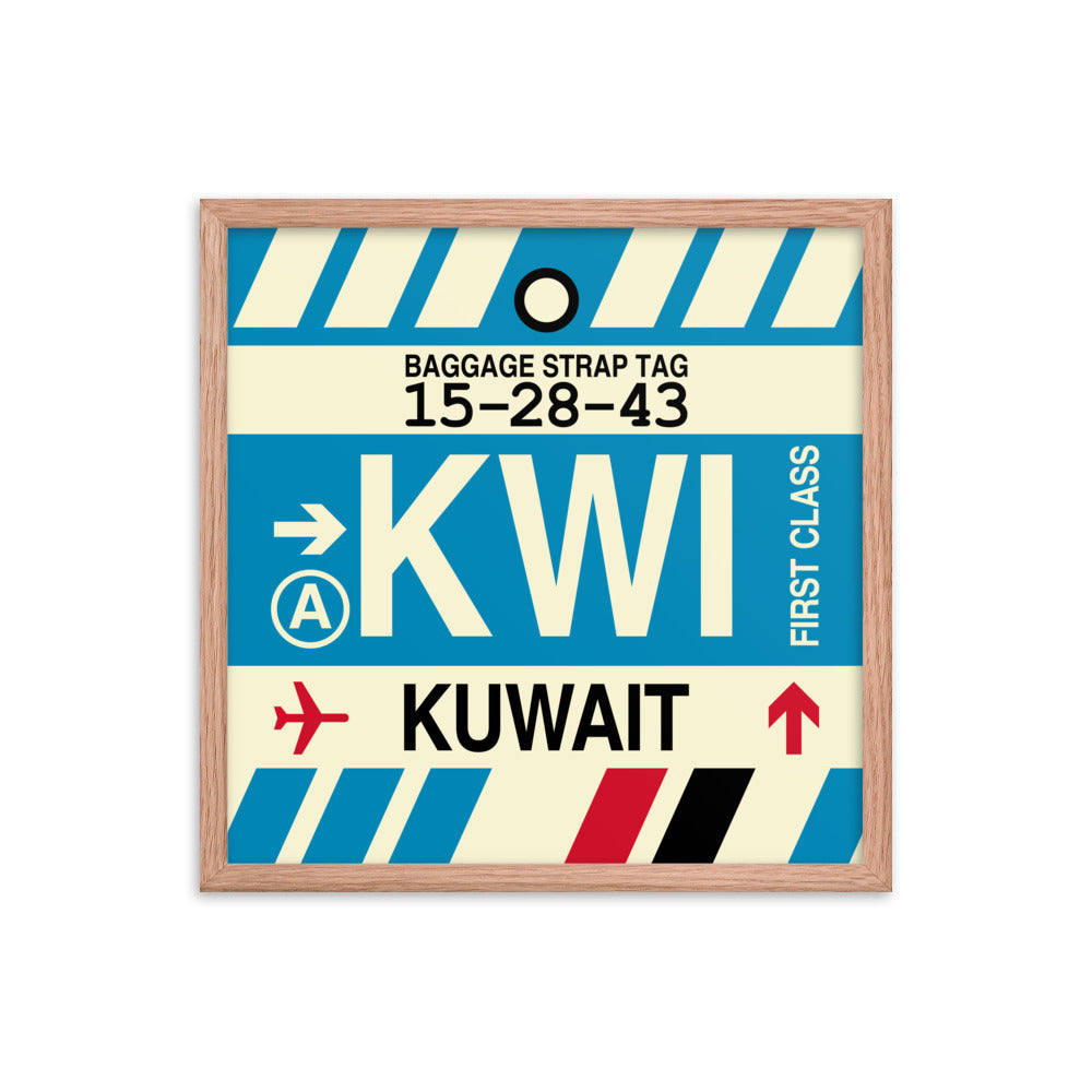 Travel-Themed Framed Print • KWI Kuwait City Souvenir • YHM Designs - Image 10