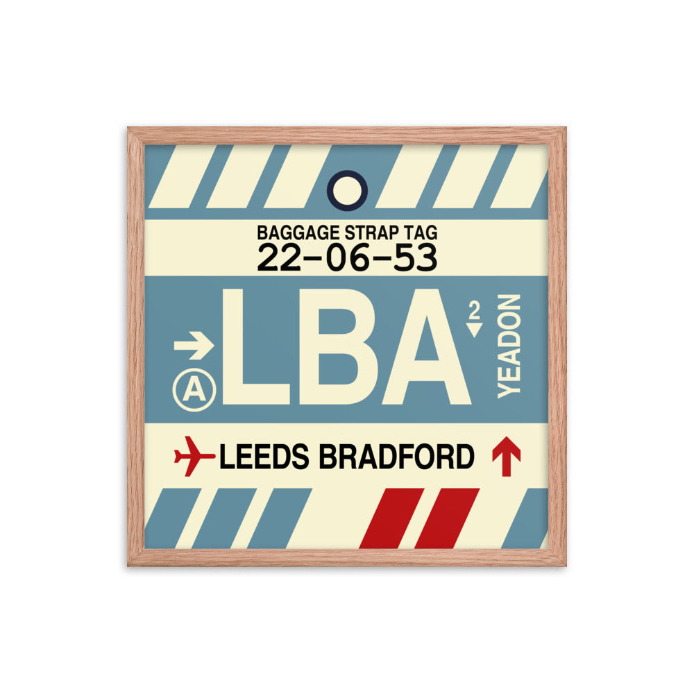 Travel-Themed Framed Print • LBA Leeds Bradford Souvenir • YHM Designs - Image 10