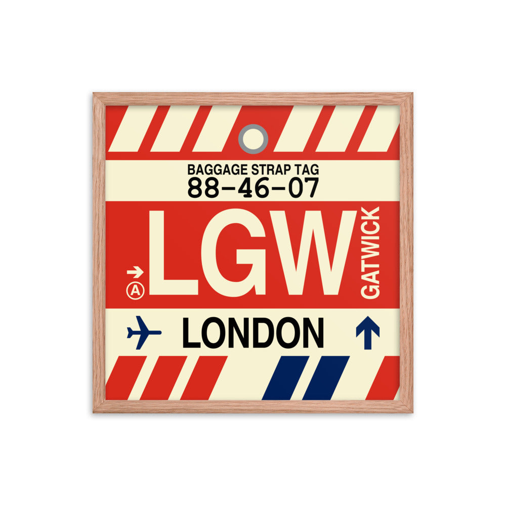 Travel-Themed Framed Print • LGW London Souvenir • YHM Designs - Image 10