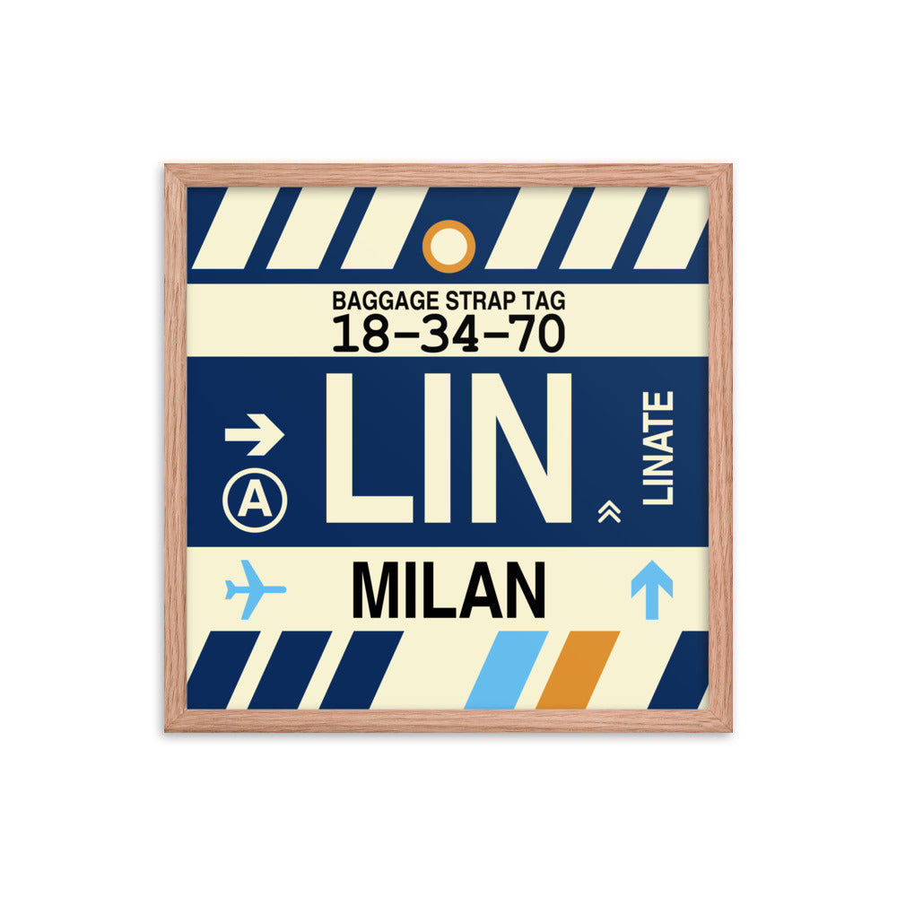 Travel-Themed Framed Print • LIN Milan Souvenir • YHM Designs - Image 10