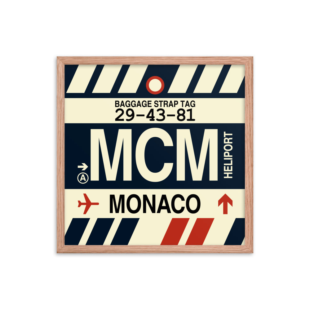 Travel-Themed Framed Print • MCM Monte Carlo Souvenir • YHM Designs - Image 10