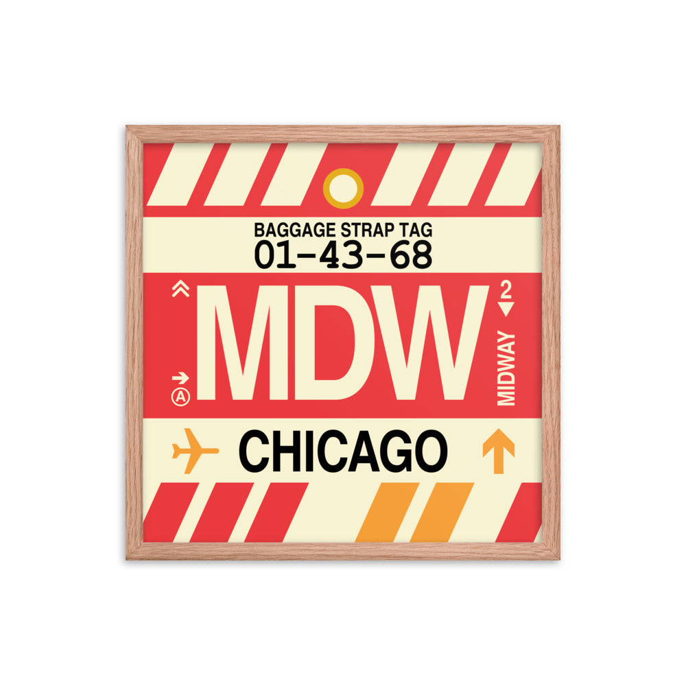 Travel-Themed Framed Print • MDW Chicago • YHM Designs - Image 10