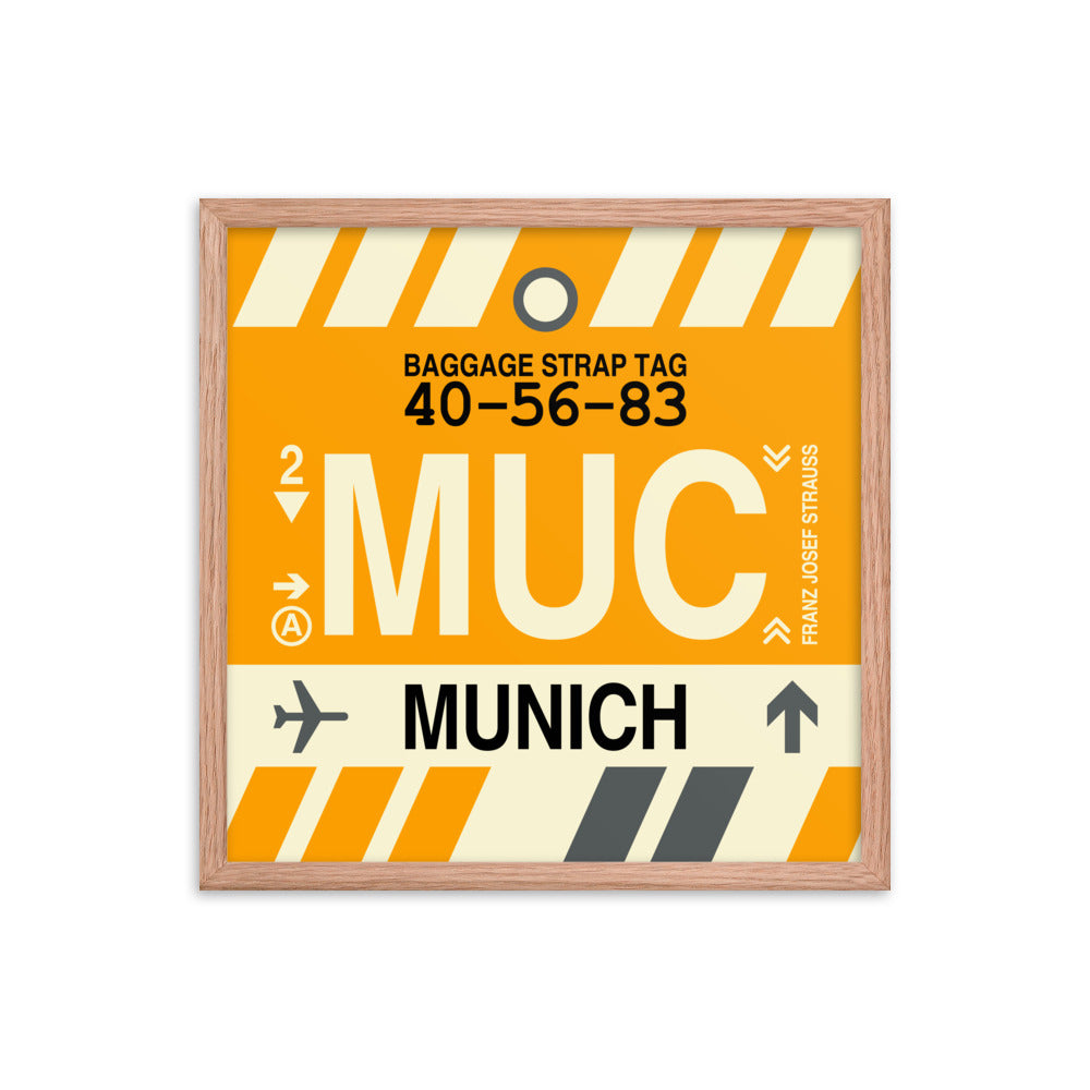 Travel-Themed Framed Print • MUC Munich • YHM Designs - Image 10