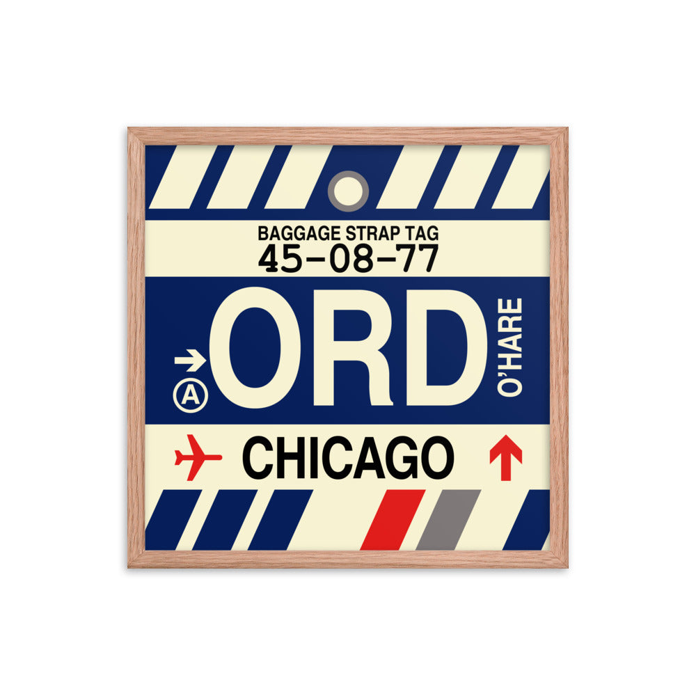 Travel-Themed Framed Print • ORD Chicago Souvenir • YHM Designs - Image 10