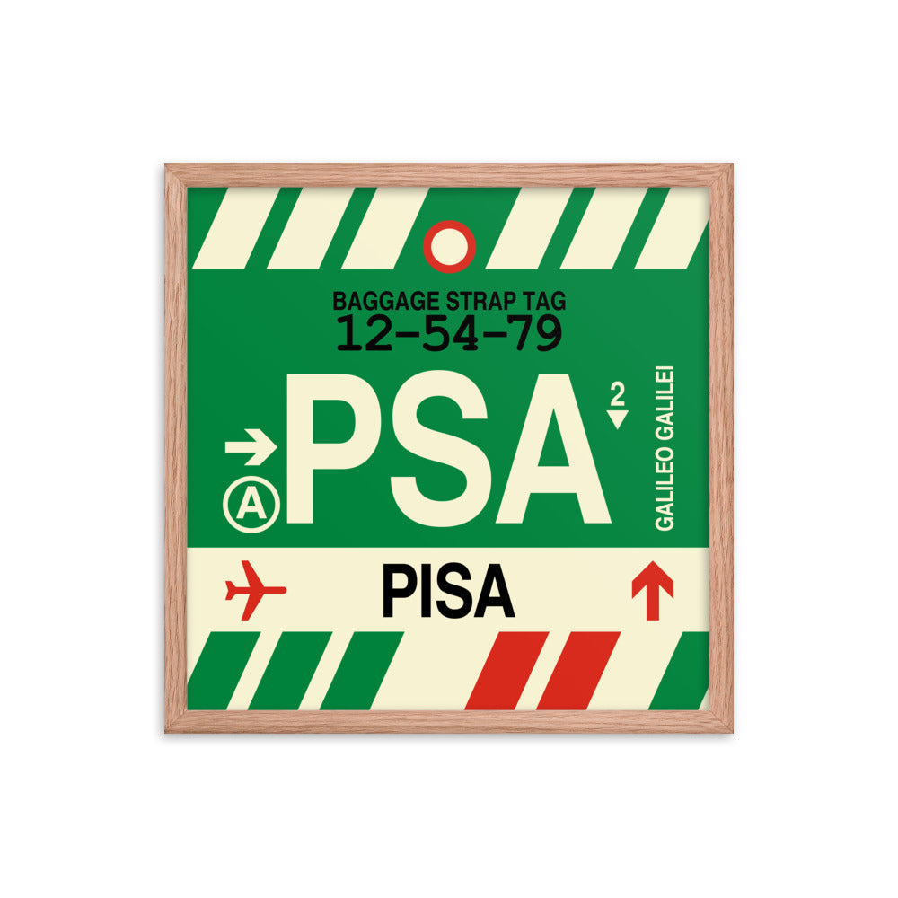 Travel-Themed Framed Print • PSA Pisa Souvenir • YHM Designs - Image 10