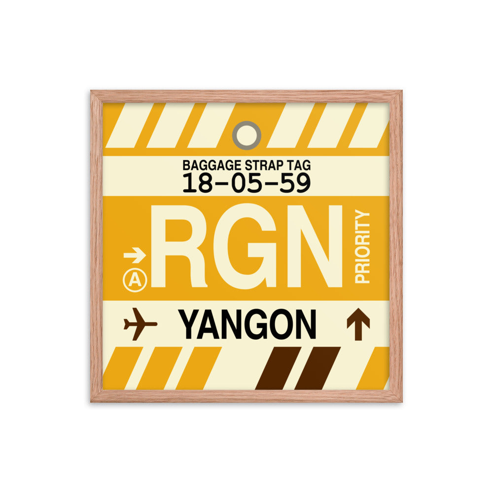 Travel-Themed Framed Print • RGN Yangon Souvenir • YHM Designs - Image 10