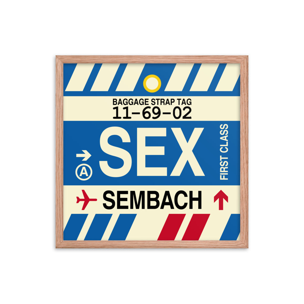 Travel-Themed Framed Print • SEX Sembach Souvenir • YHM Designs - Image 10