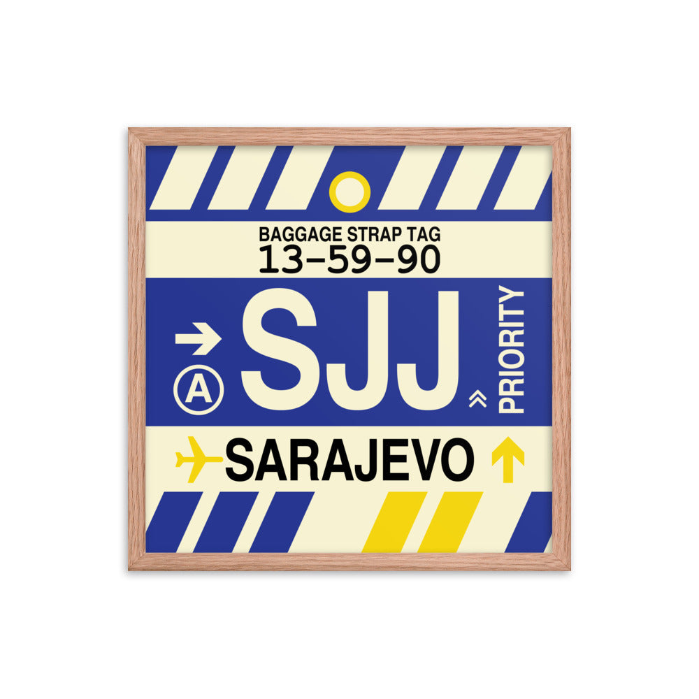 Travel-Themed Framed Print • SJJ Sarajevo Souvenir • YHM Designs - Image 10