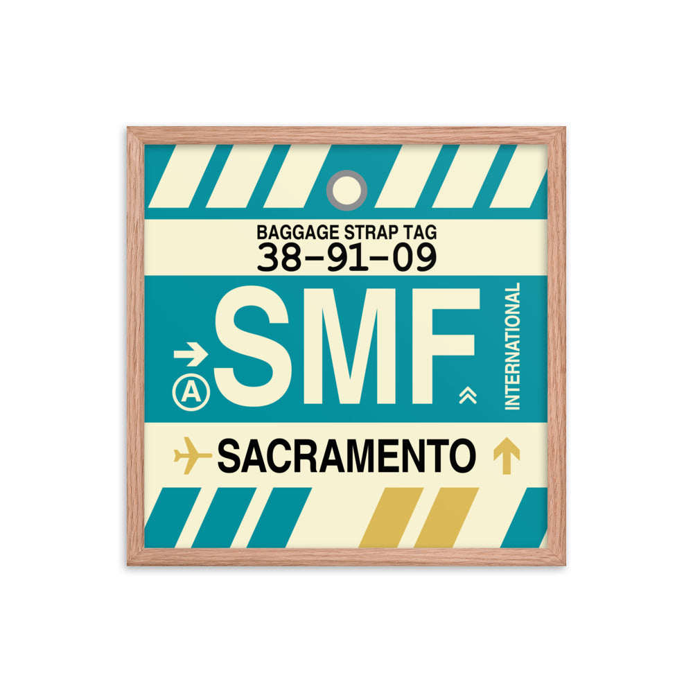 Travel-Themed Framed Print • SMF Sacramento Souvenir • YHM Designs - Image 10