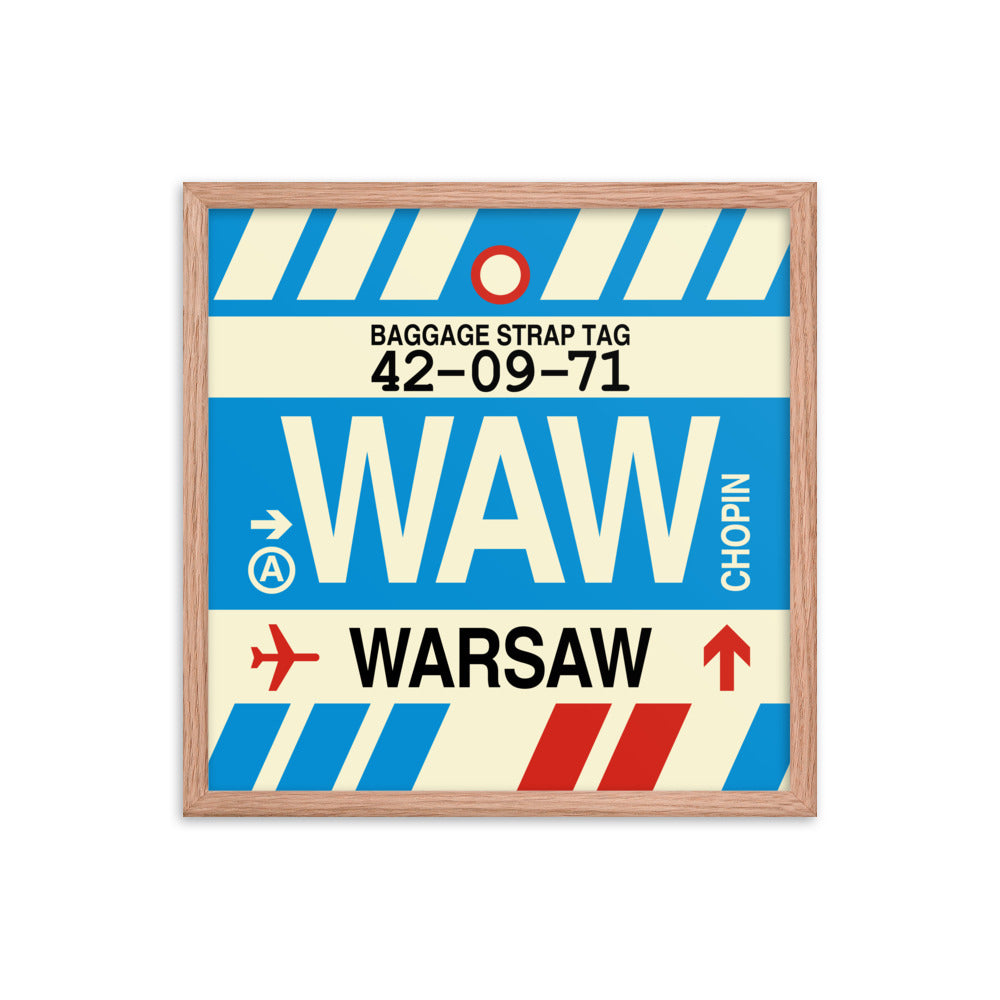 Travel-Themed Framed Print • WAW Warsaw Souvenir • YHM Designs - Image 10