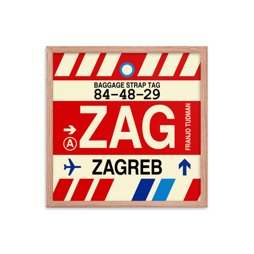Travel-Themed Framed Print • ZAG Zagreb Souvenir • YHM Designs - Image 10
