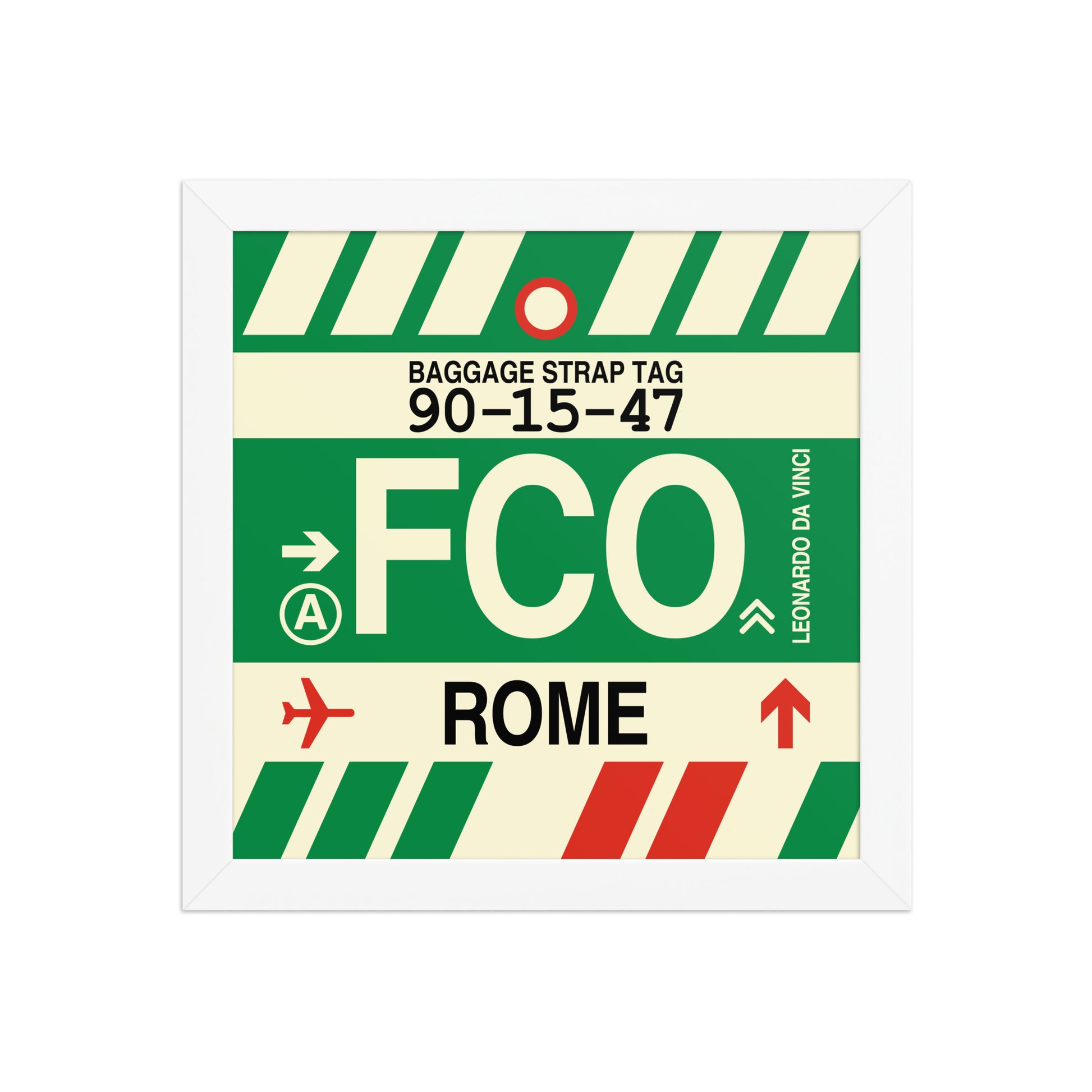 Travel-Themed Framed Print • FCO Rome Souvenir • YHM Designs - Image 11