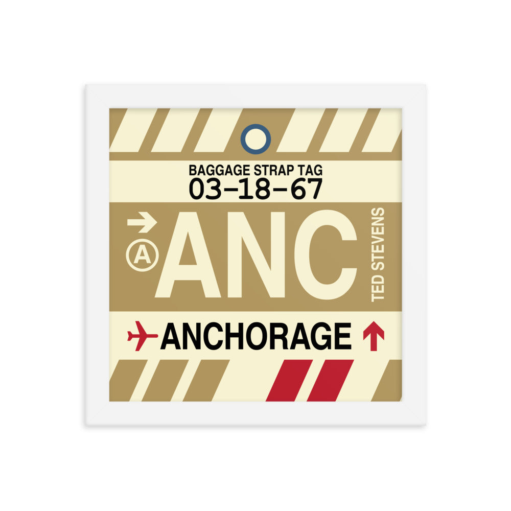 Travel-Themed Framed Print • ANC Anchorage Souvenir • YHM Designs - Image 11