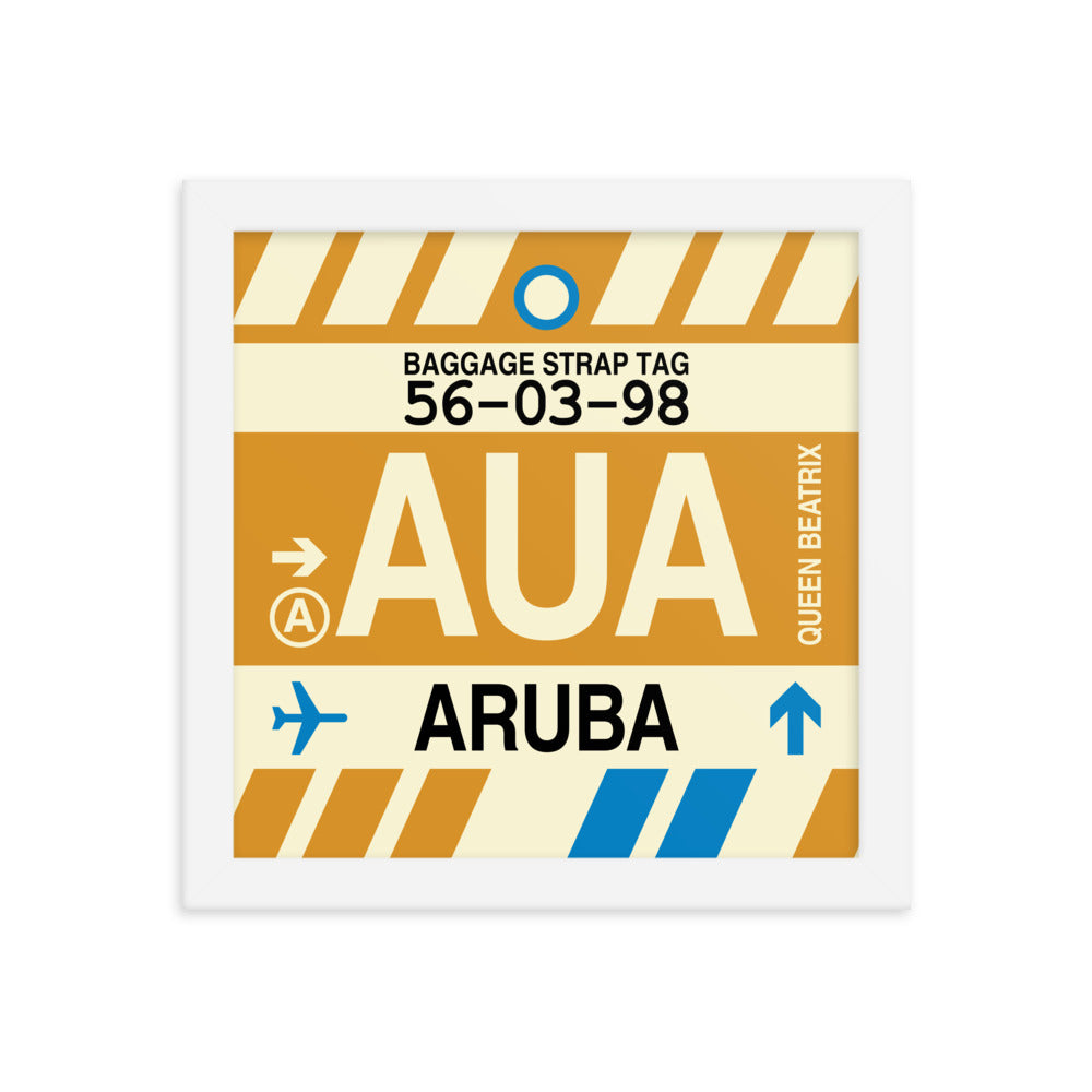 Travel-Themed Framed Print • AUA Aruba Souvenir • YHM Designs - Image 11