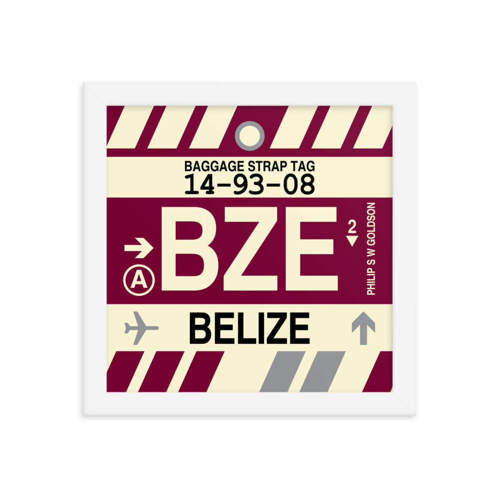 Travel-Themed Framed Print • BZE Belize City • YHM Designs - Image 11