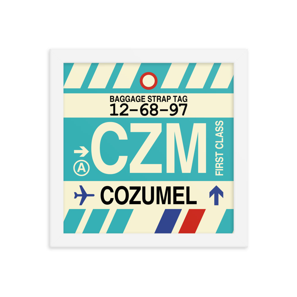 Travel-Themed Framed Print • CZM Cozumel Souvenir • YHM Designs - Image 11