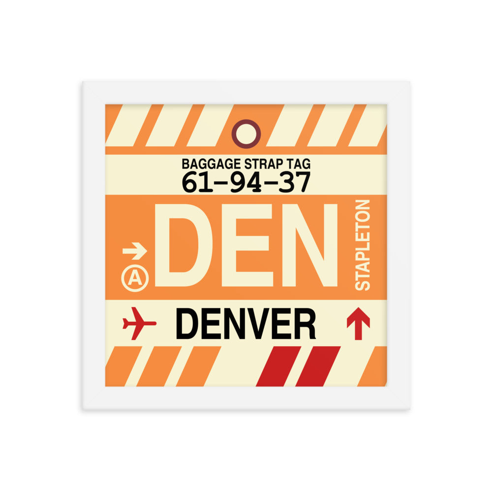 Travel-Themed Framed Print • DEN Denver • YHM Designs - Image 11