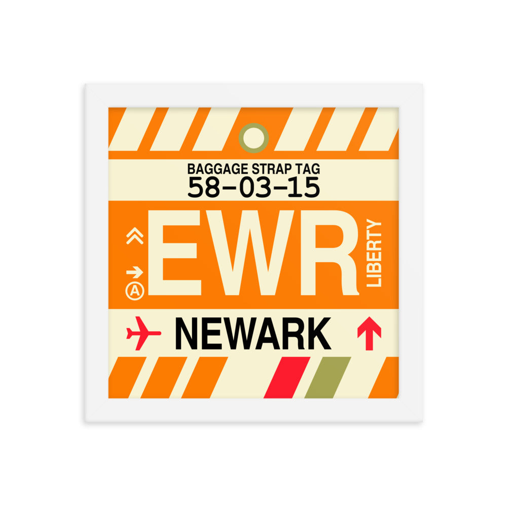 Travel-Themed Framed Print • EWR Newark • YHM Designs - Image 11