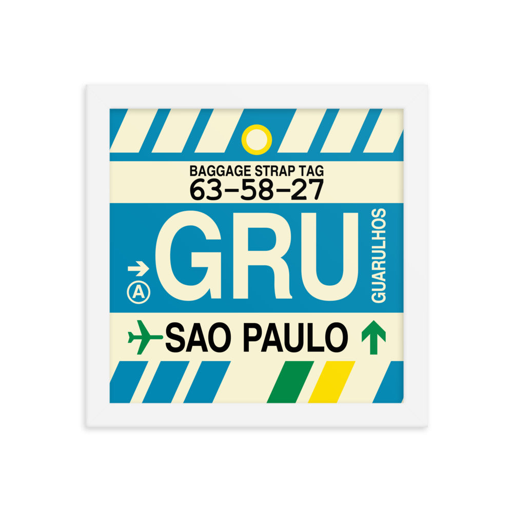 Travel-Themed Framed Print • GRU Sao Paulo Souvenir • YHM Designs - Image 11
