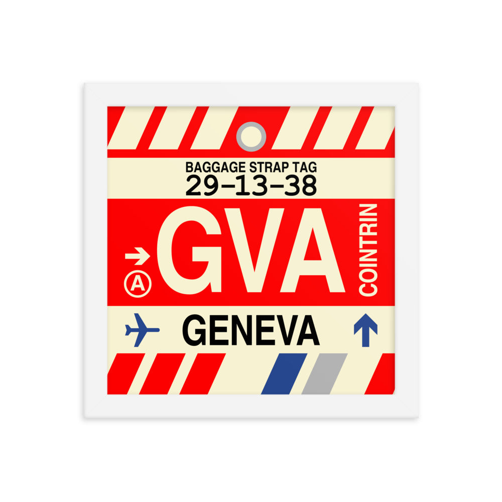 Travel-Themed Framed Print • GVA Geneva Souvenir • YHM Designs - Image 11