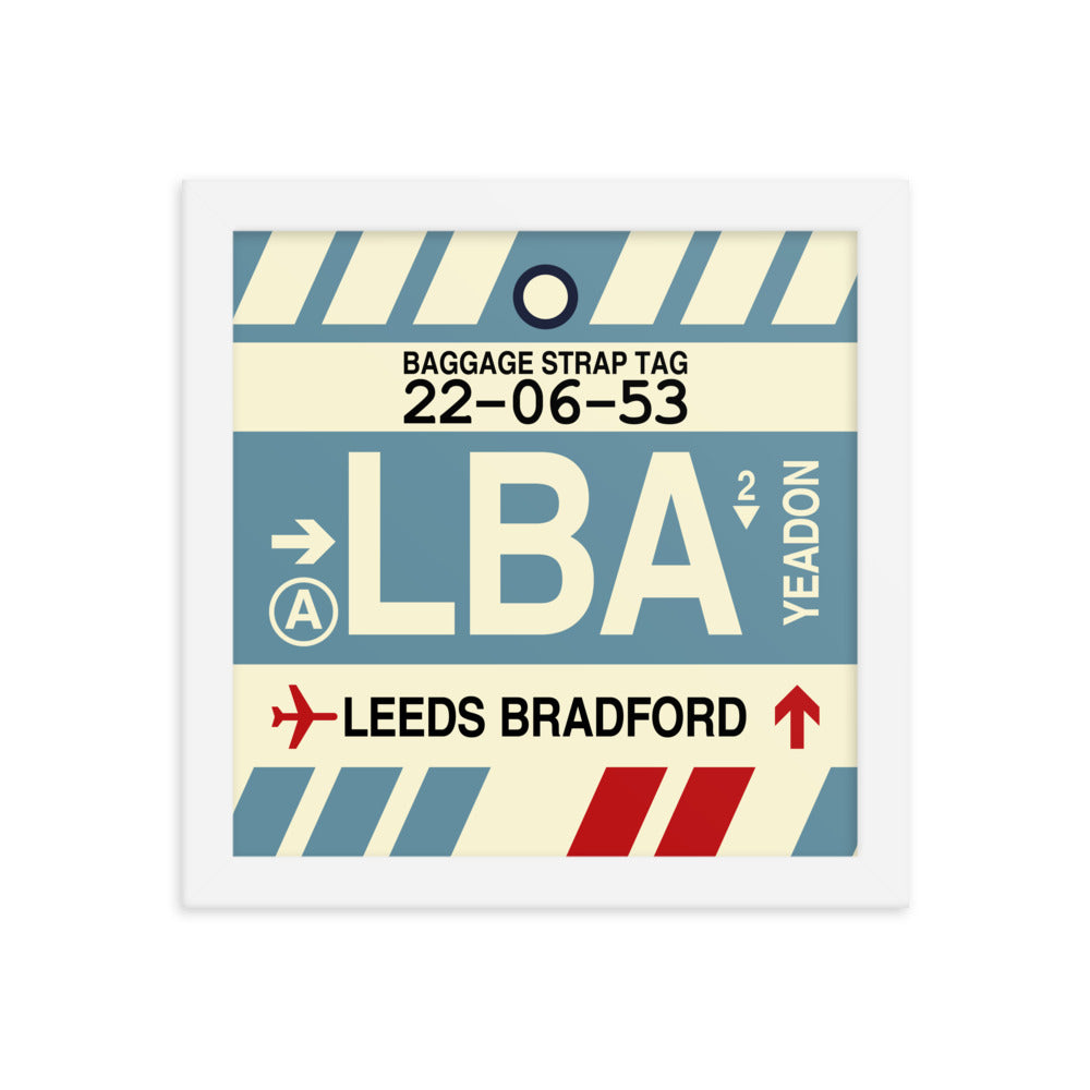 Travel-Themed Framed Print • LBA Leeds Bradford Souvenir • YHM Designs - Image 11