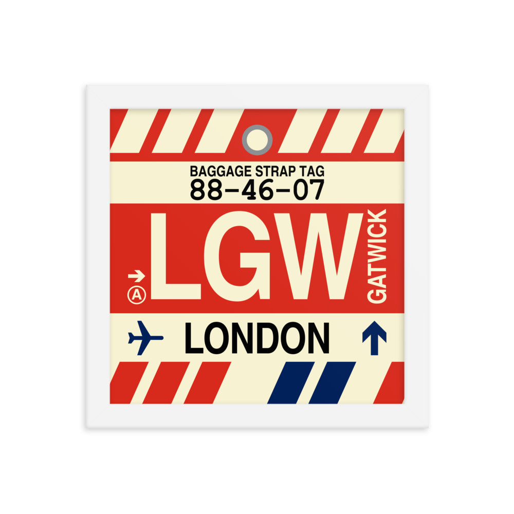 Travel-Themed Framed Print • LGW London Souvenir • YHM Designs - Image 11