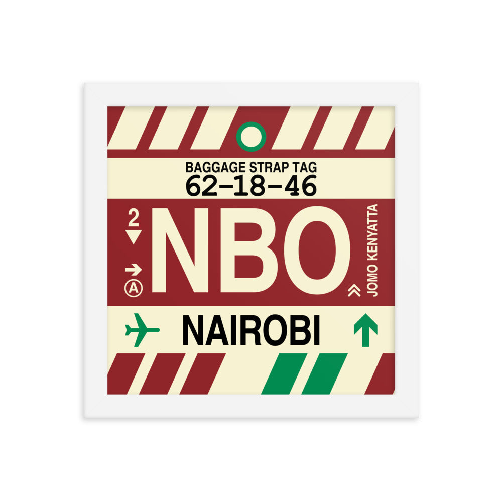 Travel-Themed Framed Print • NBO Nairobi • YHM Designs - Image 11