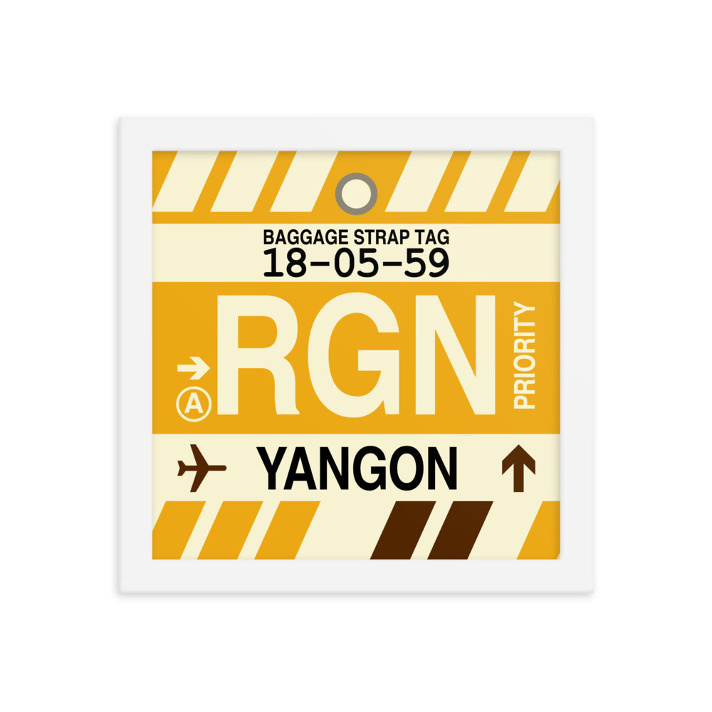 Travel-Themed Framed Print • RGN Yangon Souvenir • YHM Designs - Image 11