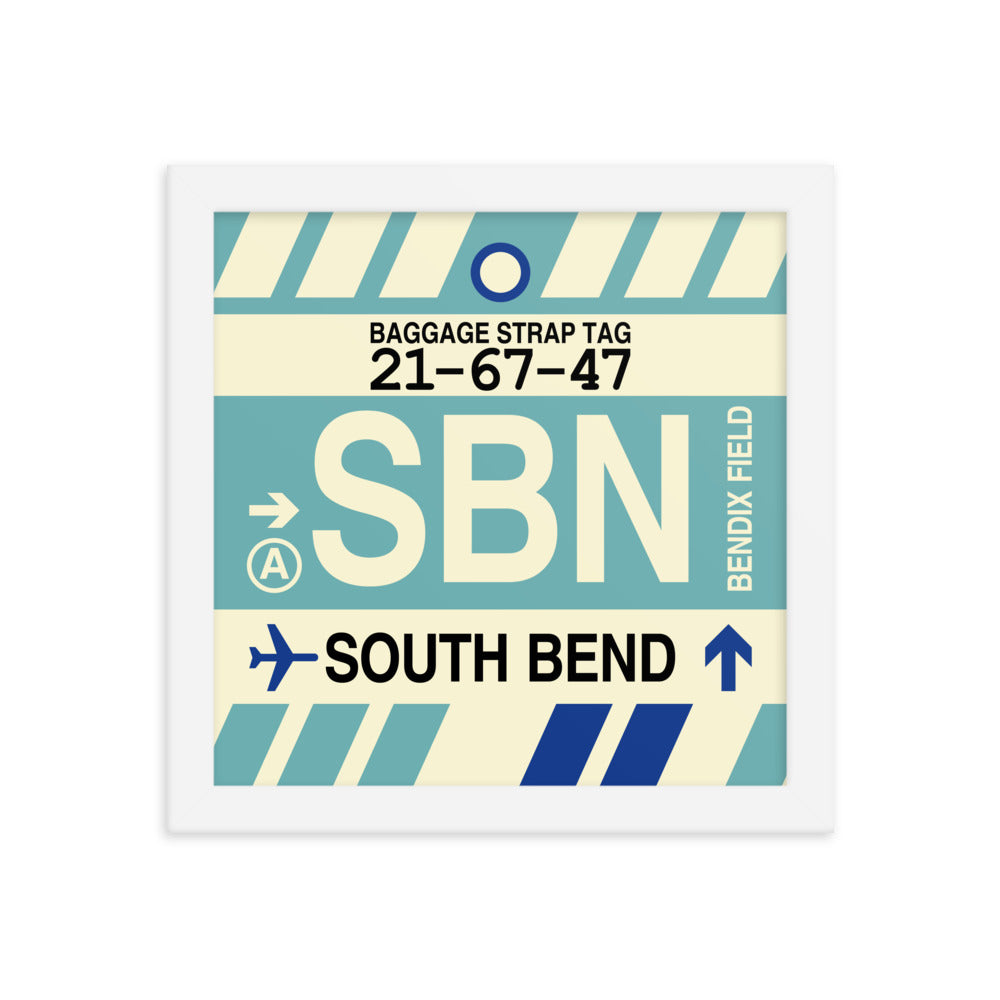 Travel-Themed Framed Print • SBN South Bend Souvenir • YHM Designs - Image 11