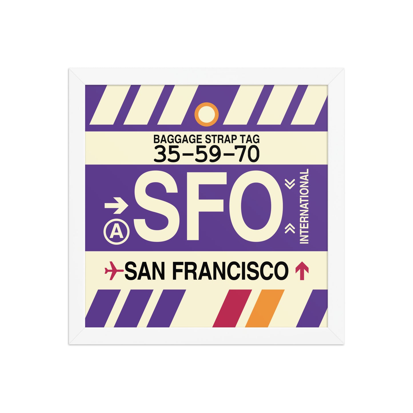 Travel-Themed Framed Print • SFO San Francisco • YHM Designs - Image 12