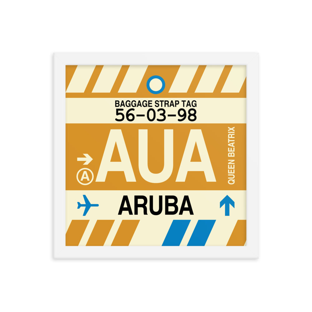 Travel-Themed Framed Print • AUA Aruba Souvenir • YHM Designs - Image 12